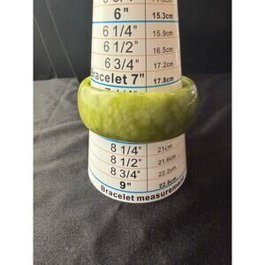Natural Jadeite Bangle fits 7.25 wrist and is 1” wide no scratches- stunning!!